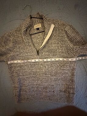 Universal Thread Women's Cowl Neck Half-Zip Sweater - Heathered Gray